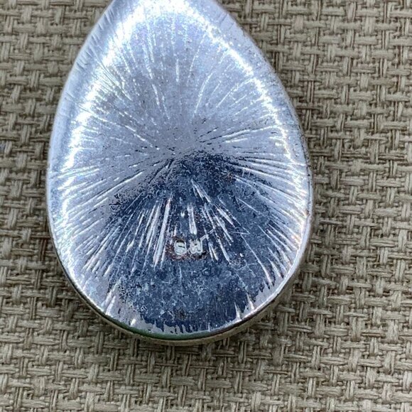 Avon Vintage Chocolate Rain Brown Silver Tone Teardrop Pendant - Picture 9 of 9